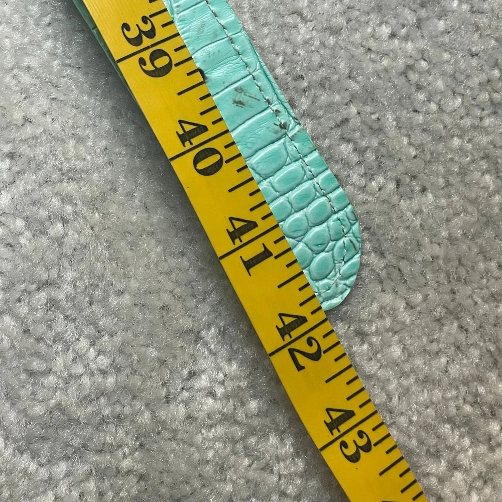 Doc Murphy Mens Reversible Golf Belt Navy Mint Green Stripe Golf Icons Size 36